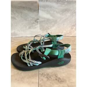 Chaco's Womens ZX/2 Classic Teal Purple Strappy Active Hiking Sandal Size 10
